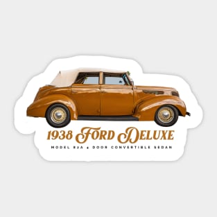 1938 Ford Deluxe Model 82A 4 Door Convertible Sedan Sticker